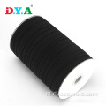 Witte en zwart gevlochten elastische band